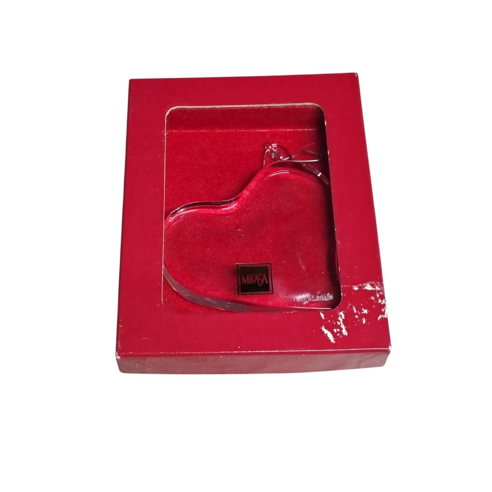Mikasa Glass ,heart Ornament Rare